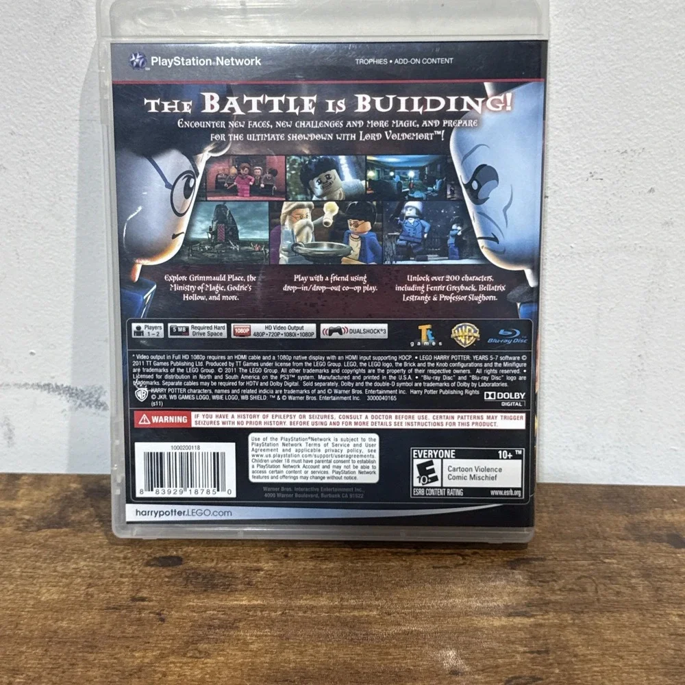 PS3 Lego Harry Potter Years 5-7 Game CIB 2011 Complete W/ Manual